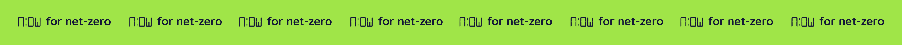 N OW for Net Zero Banner Green