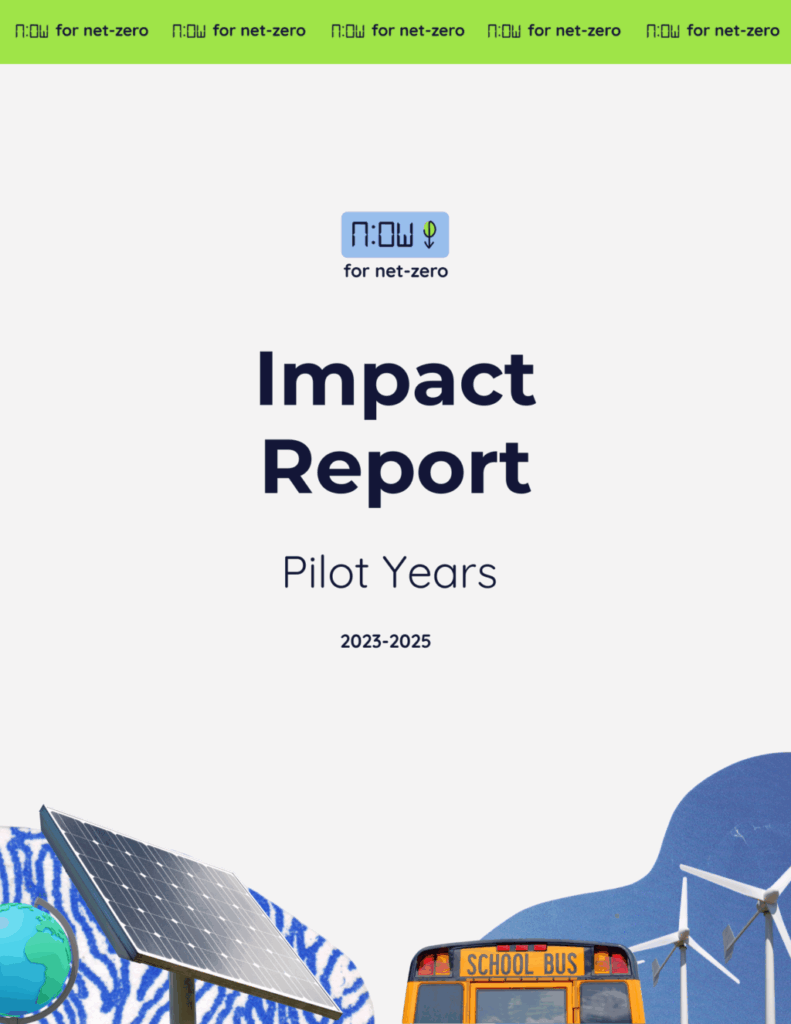 NOW for Net-Zero Pilot Years Impact Report 25:26 2024 Report English